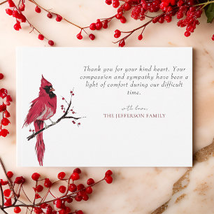 Tarjeta de agradecimiento al Cardenal Rojo Foto Fu