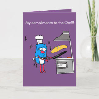 Tarjeta de agradecimiento al chef