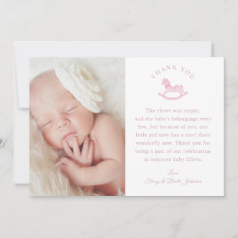 Tarjeta de agradecimiento al Chica Baby Shower de 