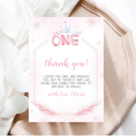 Tarjeta de agradecimiento al Chica de Invierno de