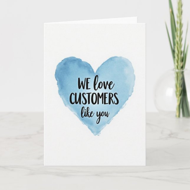Tarjeta de agradecimiento al cliente (Anverso)