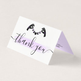 Tarjeta de agradecimiento al cliente con logotipo 