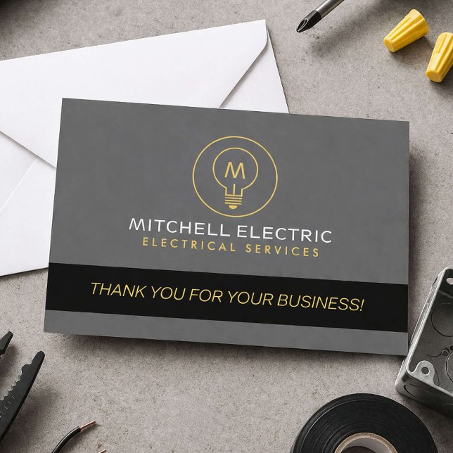 Tarjeta de agradecimiento al cliente con logotipo  (Subido por el creador)