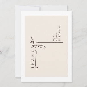 Tarjeta de agradecimiento al cliente de Stationery