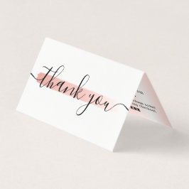 Tarjeta de agradecimiento al cliente por el logoti