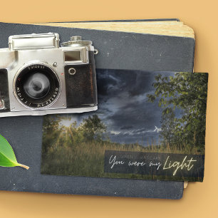 Tarjeta de agradecimiento al clima oscuro de torme