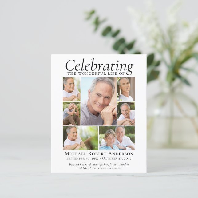 Tarjeta de agradecimiento al Collage de fotos Memo (Anverso de pie)