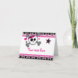 Tarjeta de agradecimiento al cráneo de los corazon