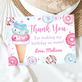 Tarjeta de agradecimiento al Crema de Hielo Donut