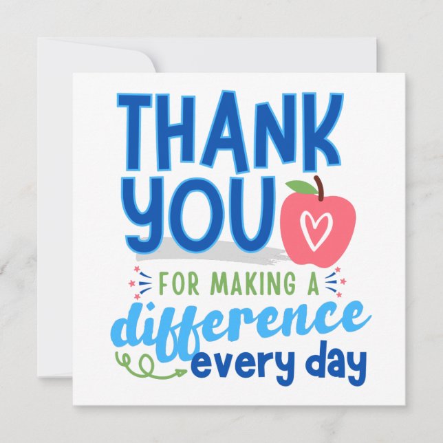 Tarjeta de agradecimiento al director, tarjeta de  (Anverso)