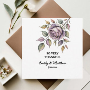 Tarjeta de agradecimiento al Diseñador de Rosa Púr