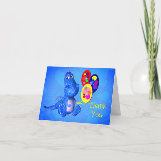 Tarjeta de agradecimiento al Dragón Azul que conti