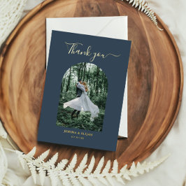 Tarjeta de agradecimiento al elegante Boda de foto