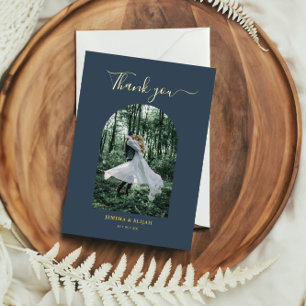 Tarjeta de agradecimiento al elegante Boda de foto