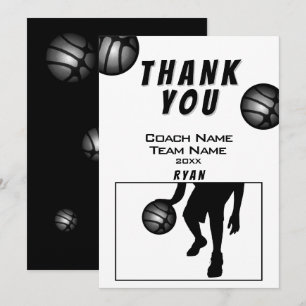 Tarjeta de agradecimiento al entrenador de balonce