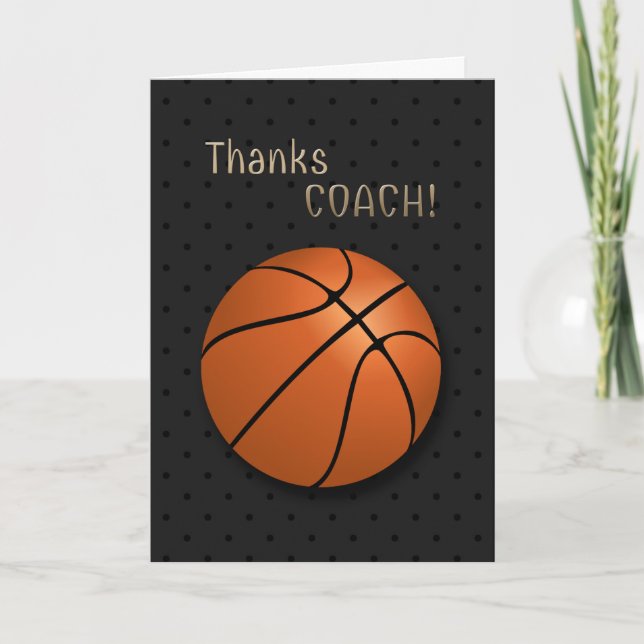 Tarjeta de agradecimiento al entrenador de balonce (Anverso)