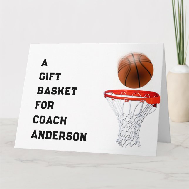 Tarjeta de agradecimiento al entrenador de balonce (Anverso)