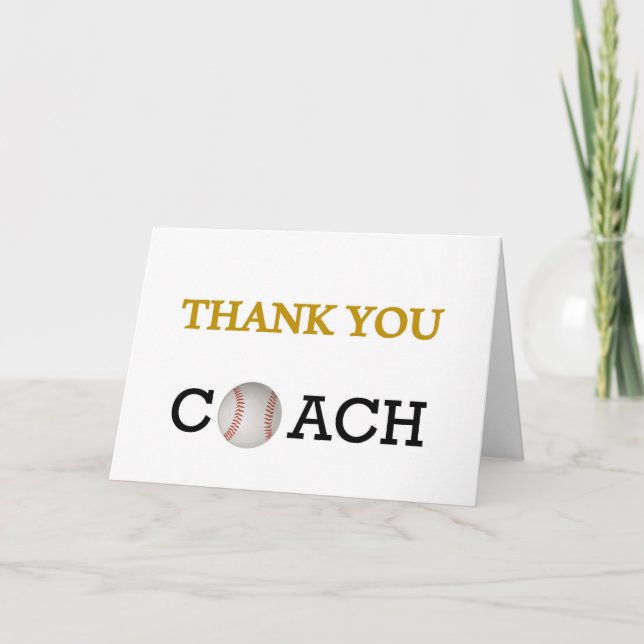 Tarjeta de agradecimiento al entrenador de béisbol (Anverso)