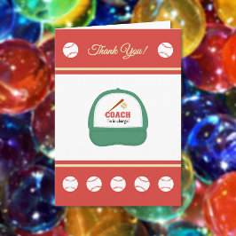 Tarjeta de agradecimiento al entrenador deportivo 