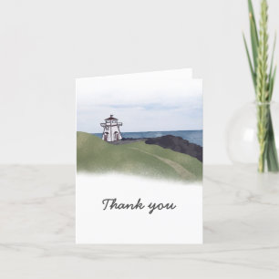 Tarjeta de agradecimiento al faro de Nueva Escocia