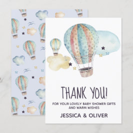 Tarjeta de agradecimiento al Fiesta de globo aeros