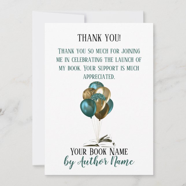 Tarjeta de agradecimiento al Fiesta de lanzamiento (Anverso)