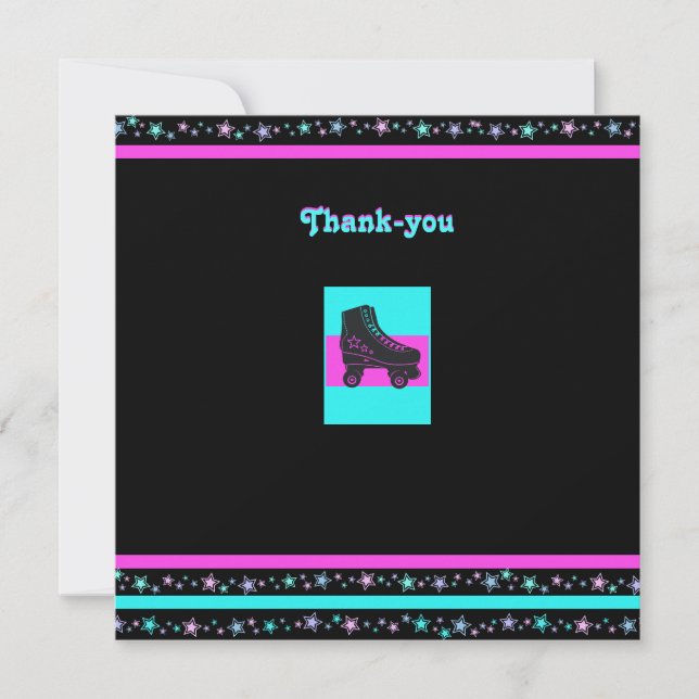 Tarjeta de agradecimiento al Fiesta de patinaje so (Anverso)