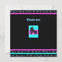 Tarjeta de agradecimiento al Fiesta de patinaje so