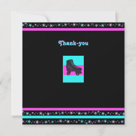 Tarjeta de agradecimiento al Fiesta de patinaje so