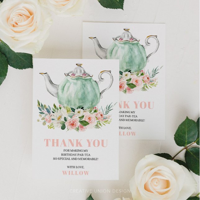 Tarjeta de agradecimiento al Fiesta de té de fiest (Subido por el creador)