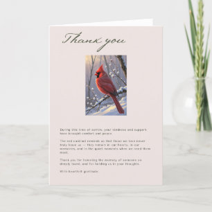 Tarjeta de agradecimiento al funeral del Cardenal