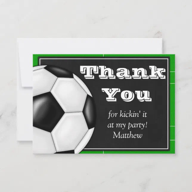 Juego De 12 Tarjetas De Invitación, Sobres, Bolsas, Pegatinas Para Cumpleaños Infantiles De Fútbol O De Fútbol