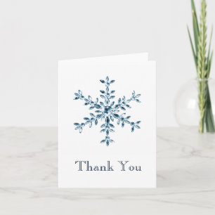 Tarjeta de agradecimiento al glamour invernal