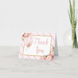 Tarjeta de agradecimiento al globo aerostático ros