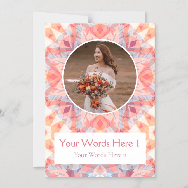 Tarjeta de agradecimiento al imán Boda Estrella Ro (Anverso)