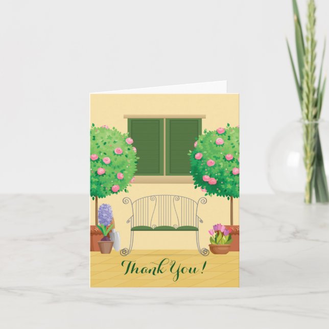 Tarjeta de agradecimiento al jardín protegido de b (Anverso)
