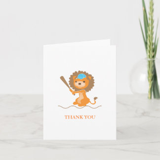 Tarjeta de agradecimiento al león de béisbol