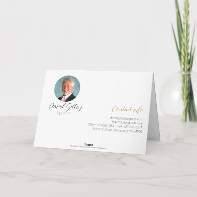 Tarjeta de agradecimiento al logotipo del grupo de (Reverso)