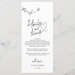 Tarjeta de agradecimiento al lugar de minimalismo 