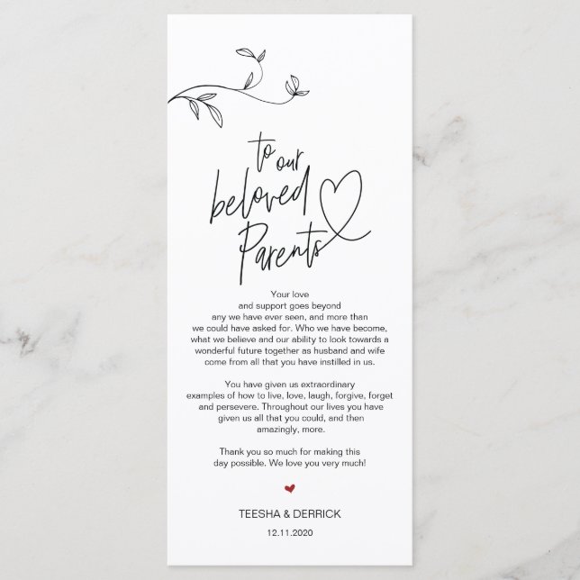 Tarjeta de agradecimiento al lugar de minimalismo  (Anverso)