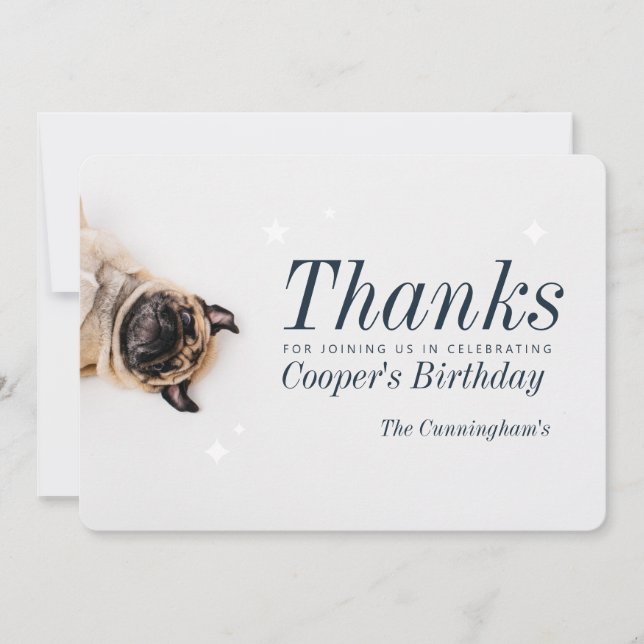 Tarjeta de agradecimiento al Mascota Personalizado (Anverso)