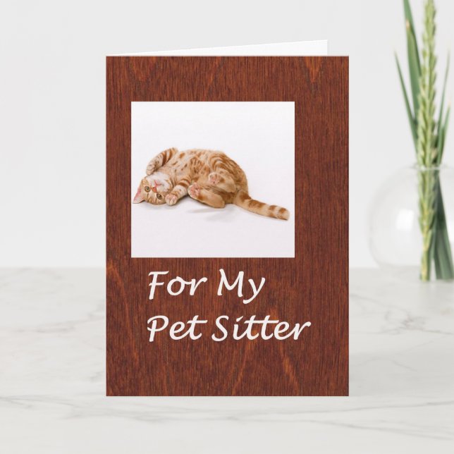 Tarjeta de agradecimiento al mascota Sitter (Anverso)