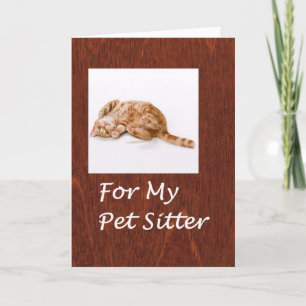 Tarjeta de agradecimiento al mascota Sitter