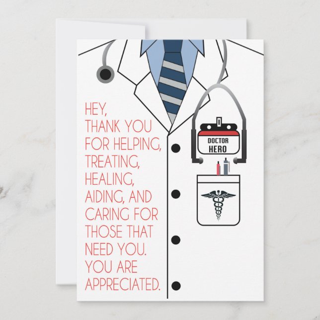 Tarjeta de agradecimiento al Médica (Anverso)