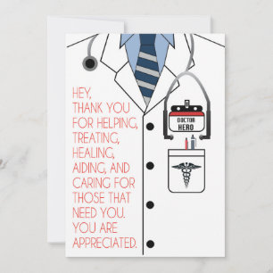 Tarjeta de agradecimiento al Médica