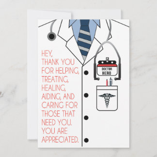 Tarjeta de agradecimiento al Médica