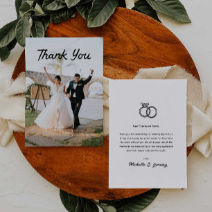 Tarjeta de agradecimiento al mejor día de tu Boda