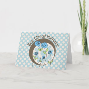 Tarjeta de agradecimiento al mejor instructor clín