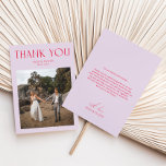 Tarjeta de agradecimiento al moderno Boda de fotos<br><div class="desc">Diseñado para coordinar con para la colección de invitaciones a bodas "Brillantes". Para cambiar detalles, haga clic en "Detalles". Para mover el texto o cambiar el tamaño, la fuente o el color, haga clic en "Editar usando la herramienta de diseño". Vea el enlace de la colección en esta página para...</div>