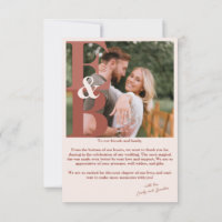 Tarjeta de agradecimiento al moderno Boda fotográf